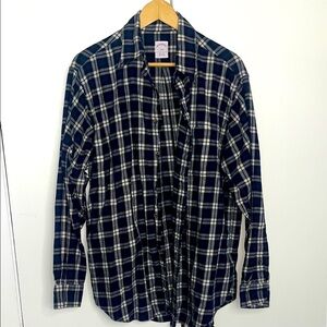 Brooks Brothers Men's Navy Plaid Shirt